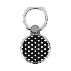 White & Black Polka Dot Classic Ring Holder by etchd
