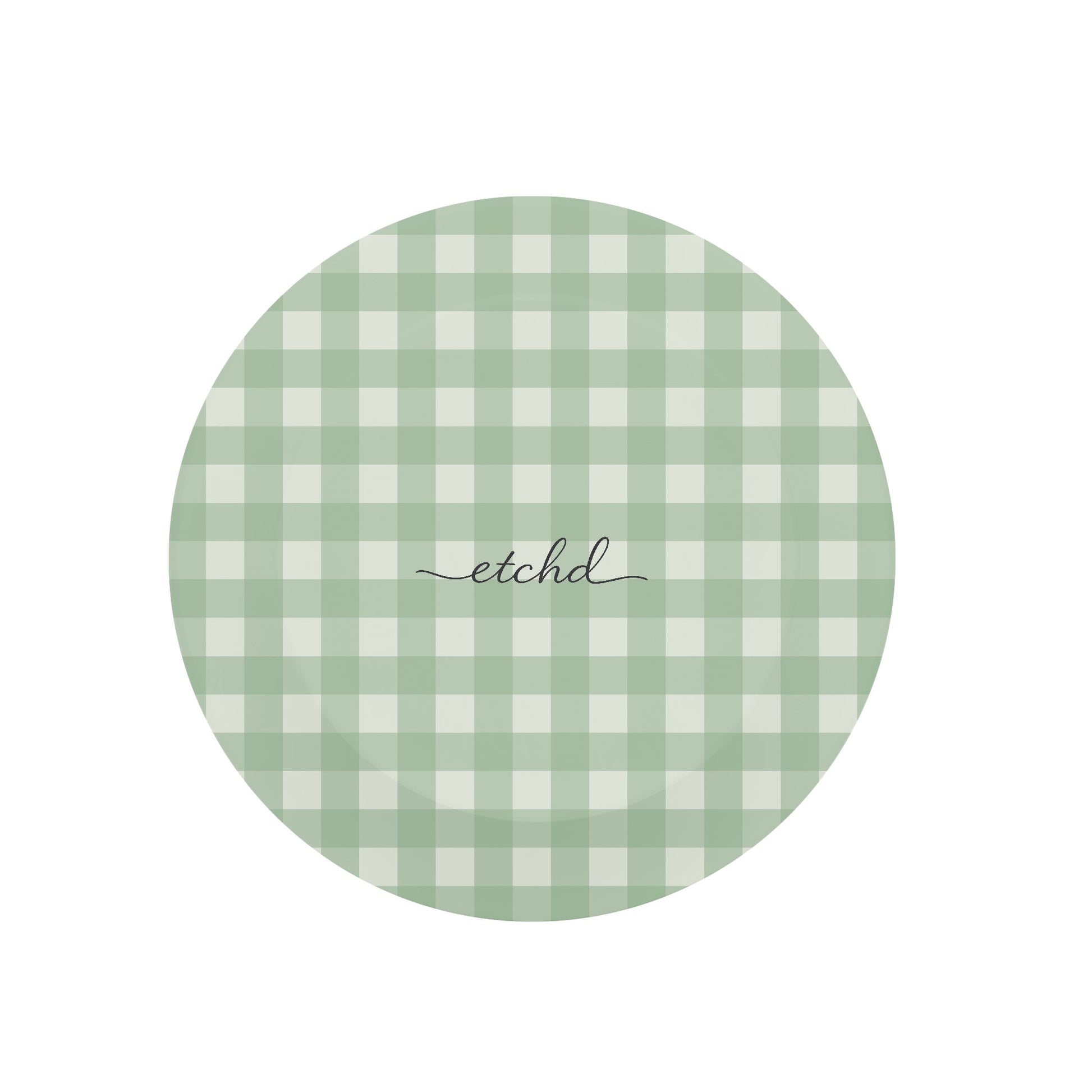 Sage & Cream Gingham Anello e supporto per telefono di etchd, vista 2