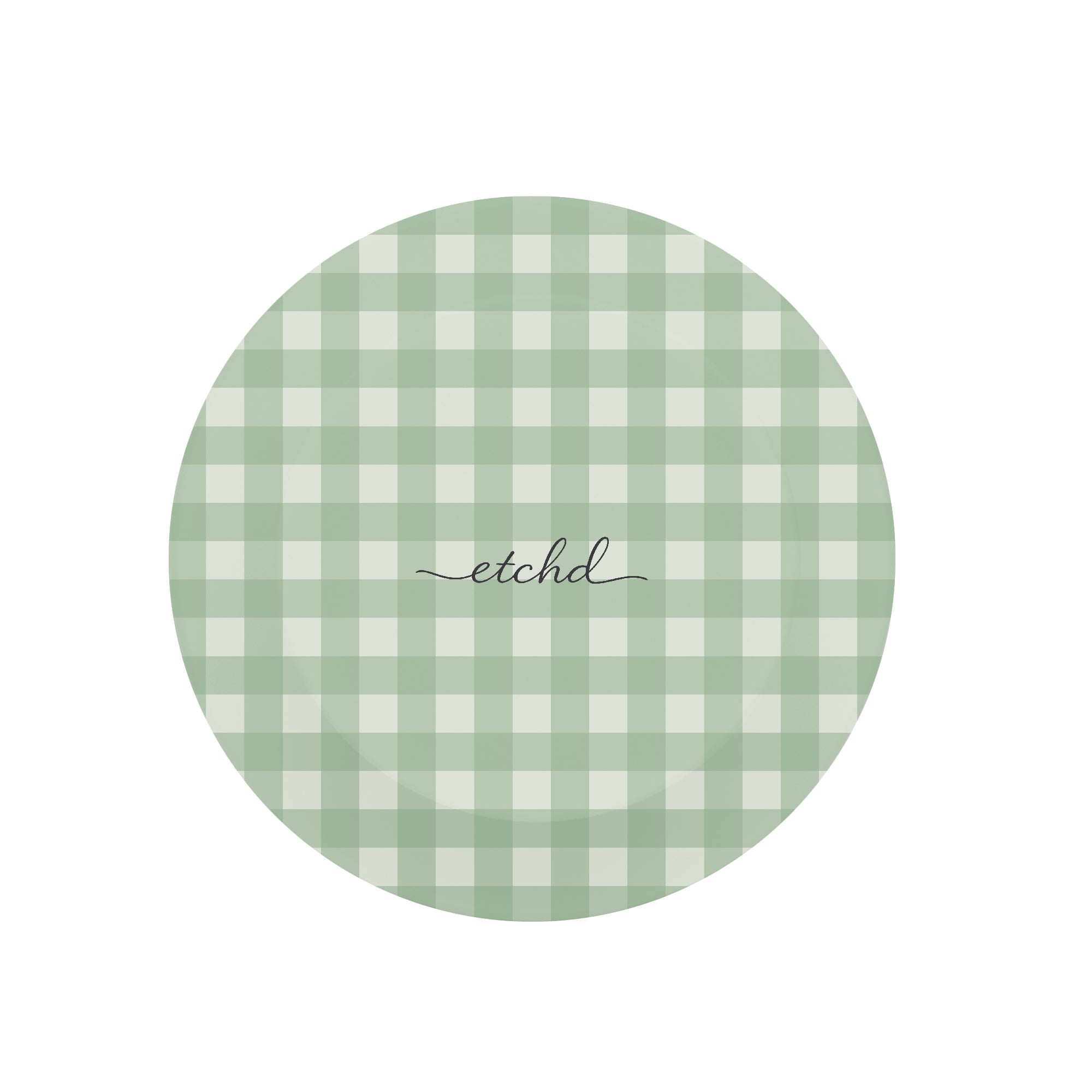Sage & Cream Gingham Phone Grip And Stand by etchd, view 2