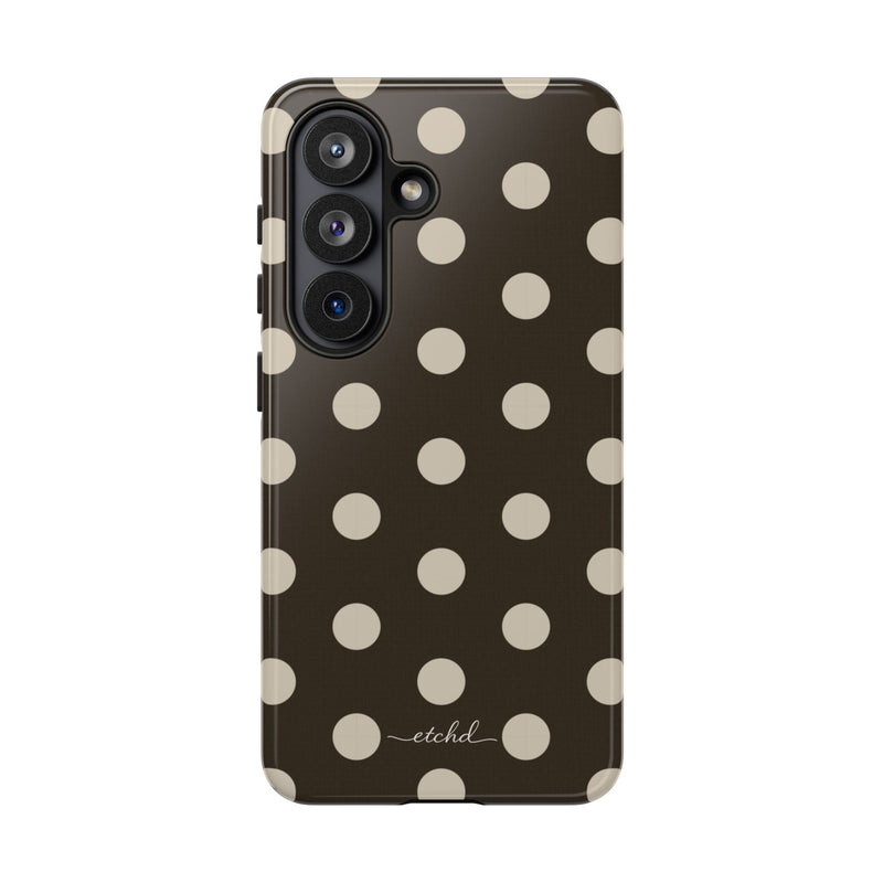 Cream & Brown Polka Dot Phone Case by etchd, view 61