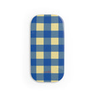 Butter & Cobalt Gingham Agarre clipsable para móvil