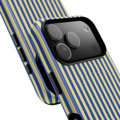 Cobalt & Butter Striped Magnetic Phone Case by etchd, view 100