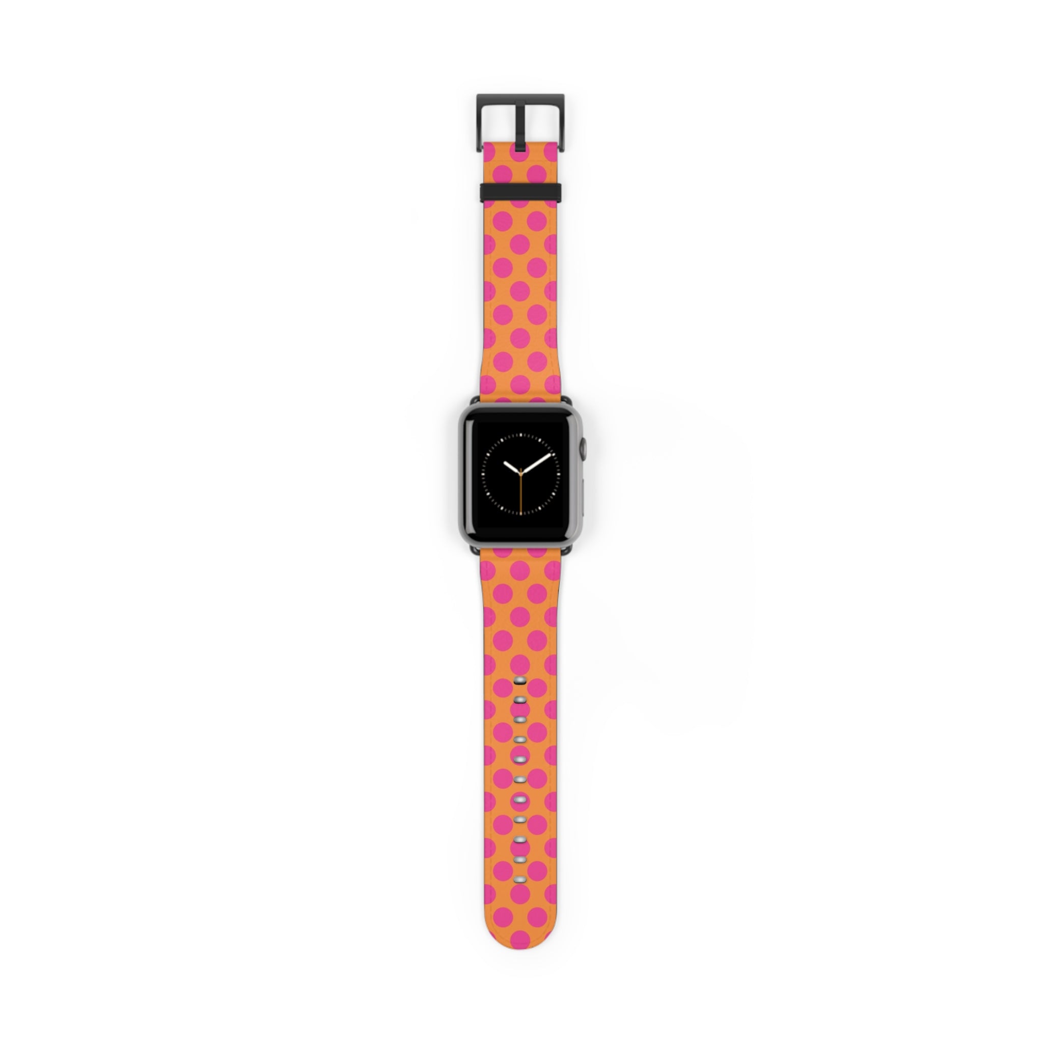 Pink & Orange Polka Dot Smartwatch Strap by etchd, view 2