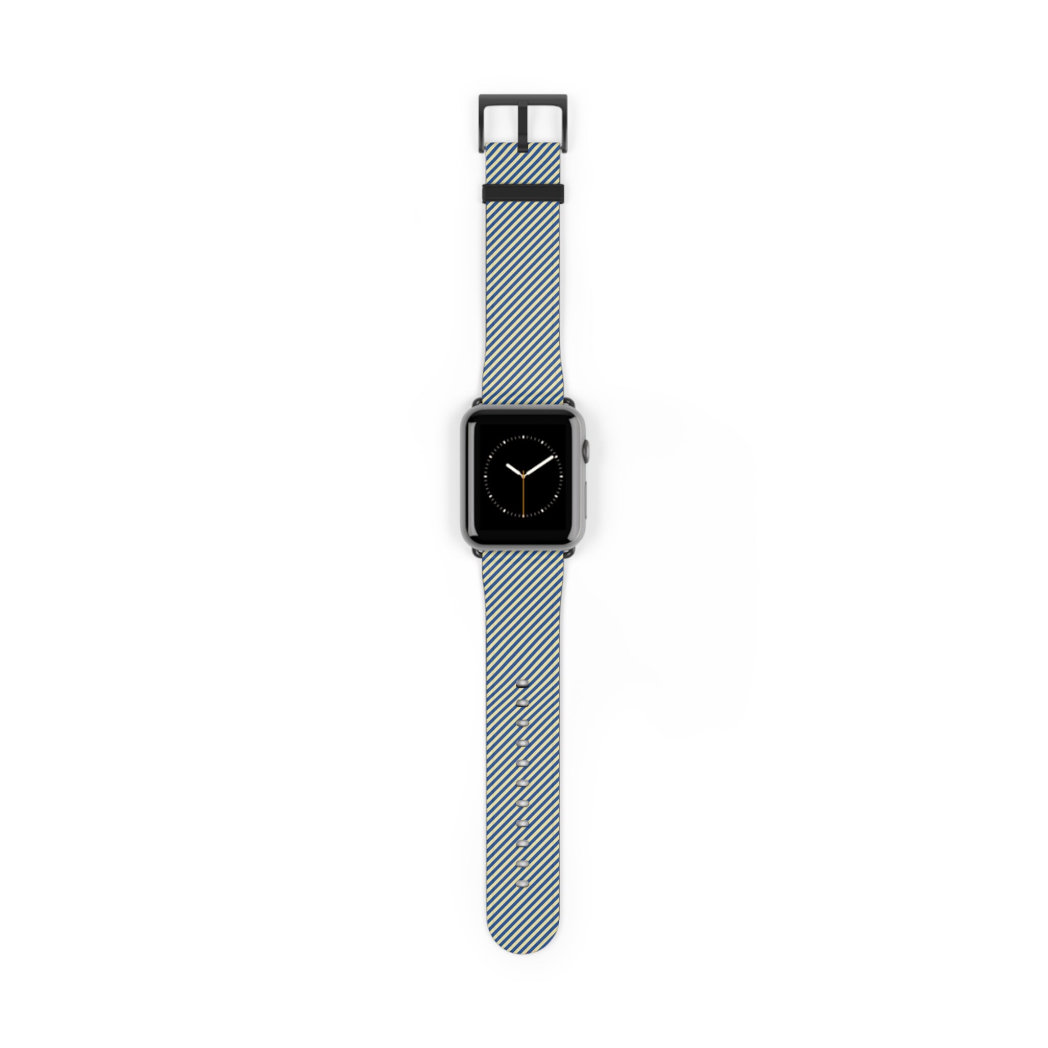 Cobalt And Butter Diagonal Smartwatch Strap by etchd, view 2