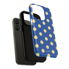 Butter And Cobalt Polka Dot Magnetic Phone Case by etchd, view 30