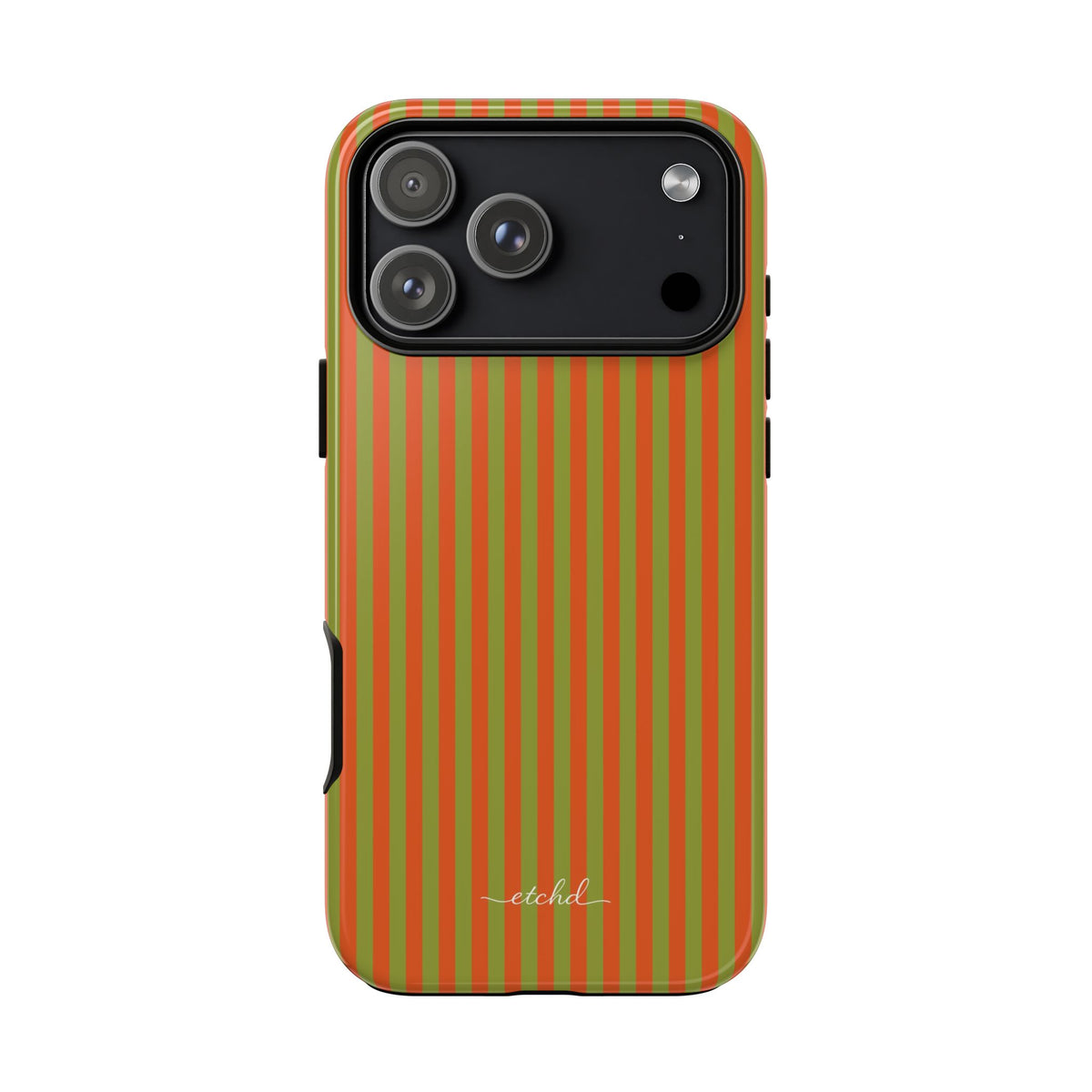 Persimmon & Wasabi Striped Phone Case by etchd, view 59
