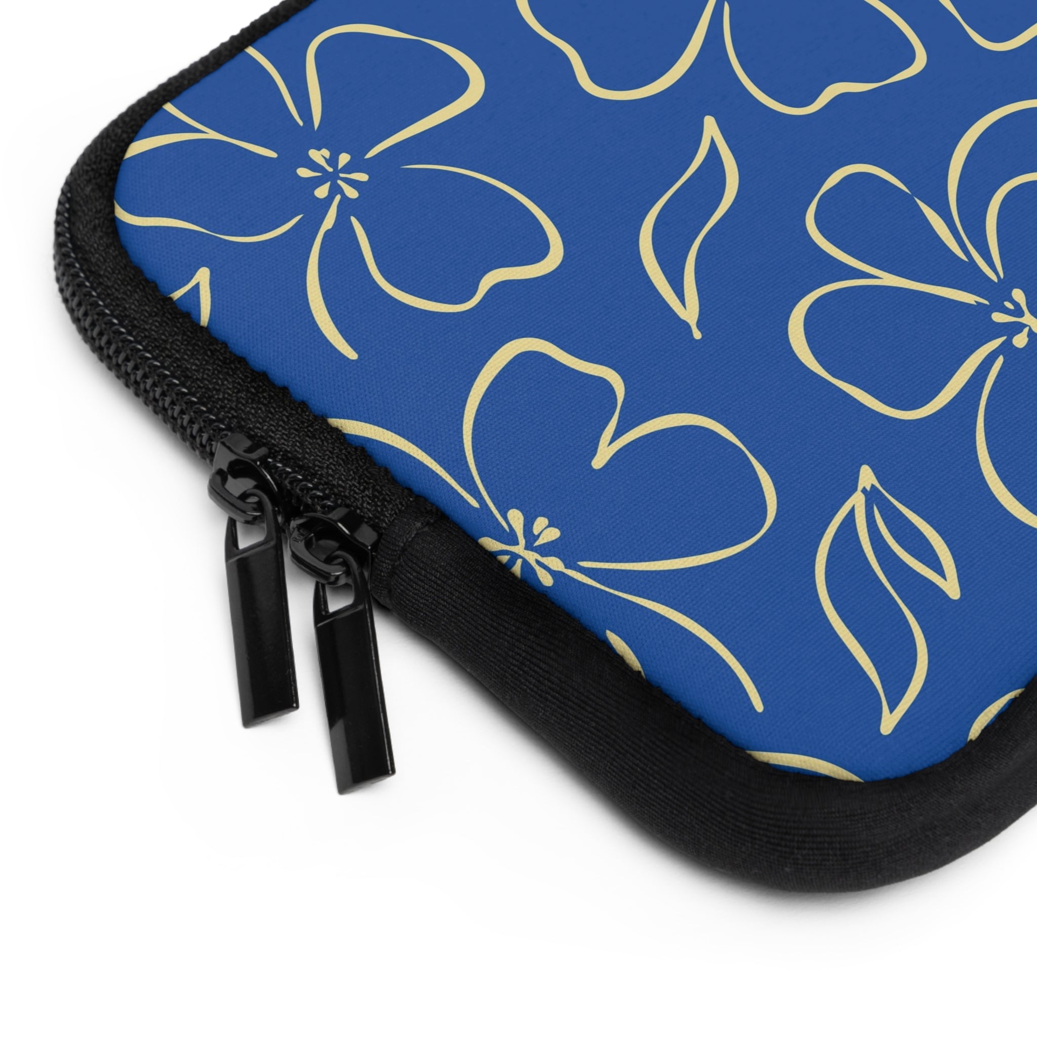 Cobalt & Butter Floral Laptop Sleeve by etchd, view 12