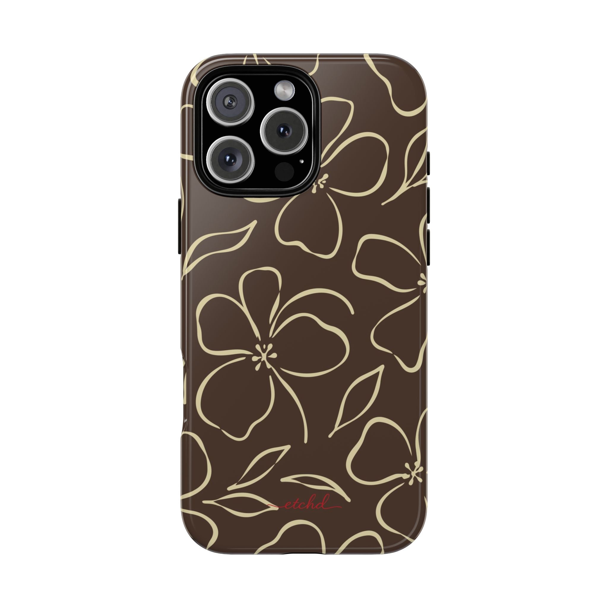 Butter & Brown Floral Funda para móvil de etchd