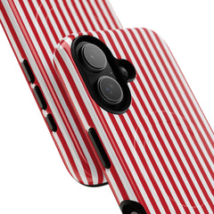 Classic Red & White Striped Magnetic Phone Case by etchd, view 87