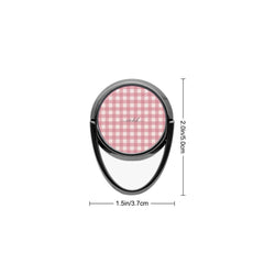 Blush & Cream Gingham Anillo soporte para móvil de etchd, vista 3