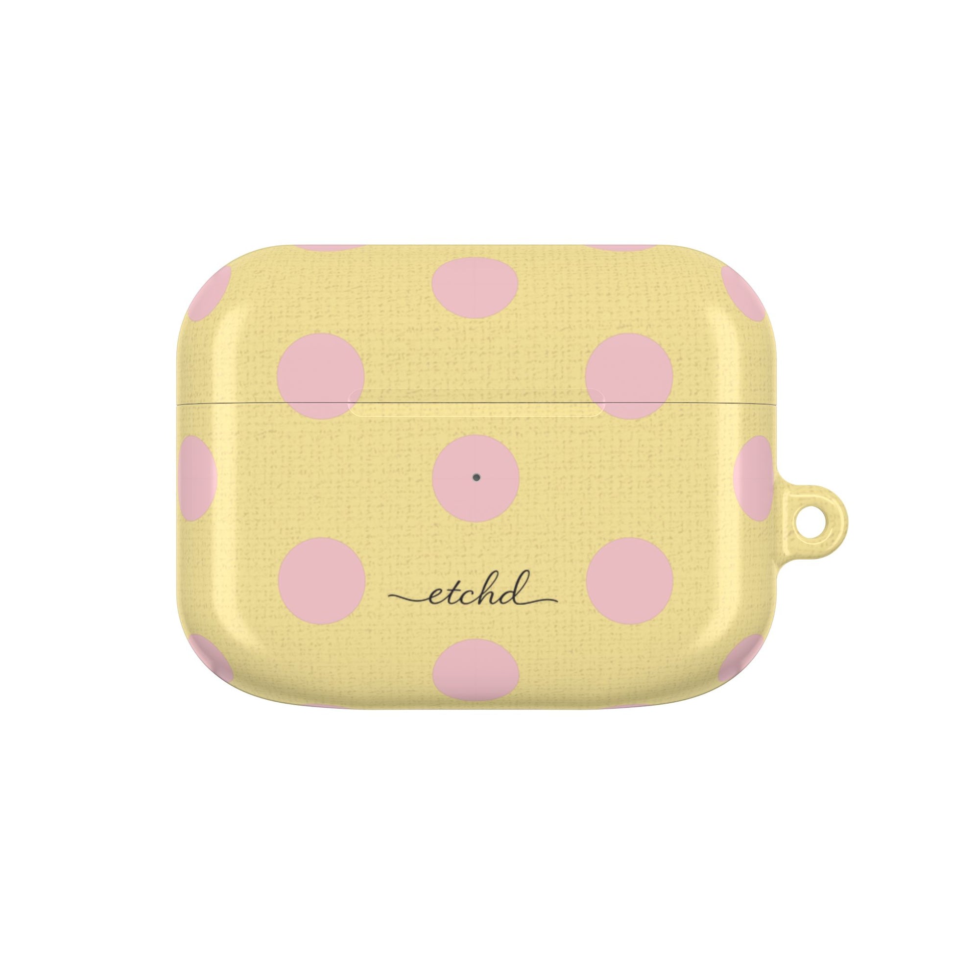 Pink & Butter Polka Dot AirPod Case by etchd