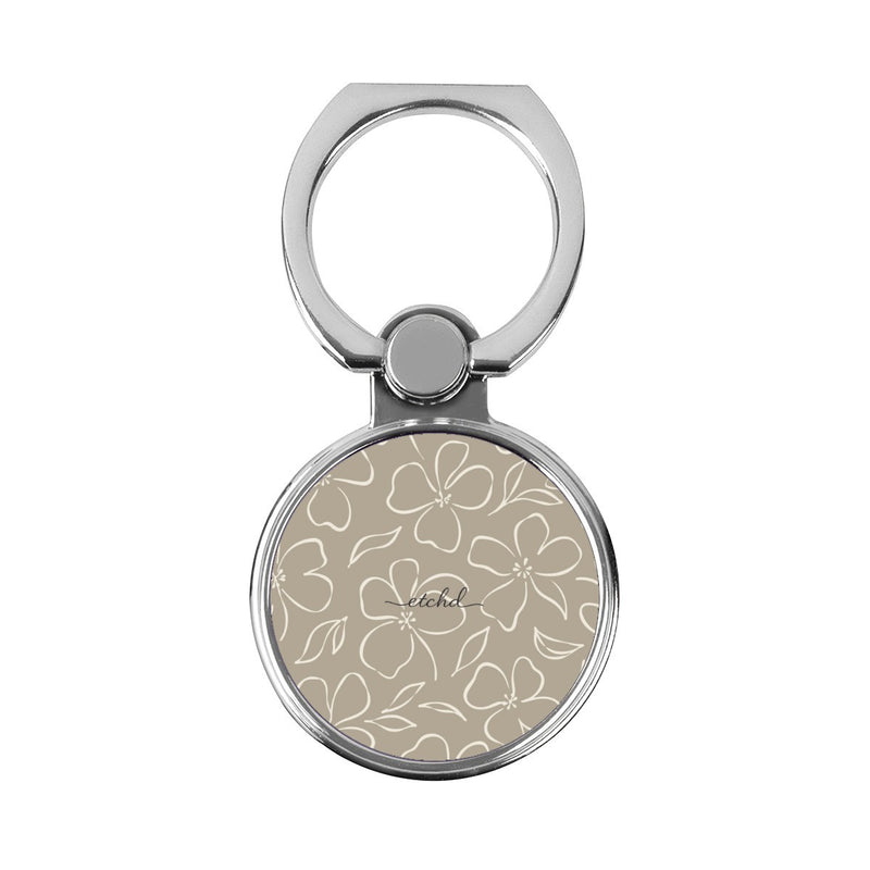 Neutral Floral Classic Ring Holder-zoom-