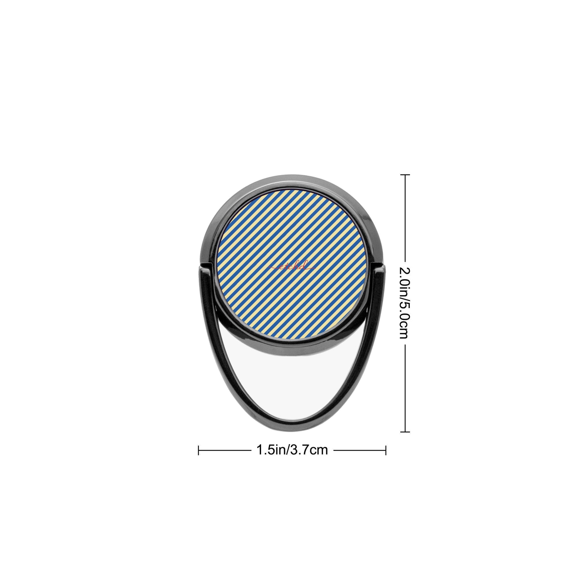 Cobalt And Butter Diagonal Phone Ring Holder by etchd, view 3