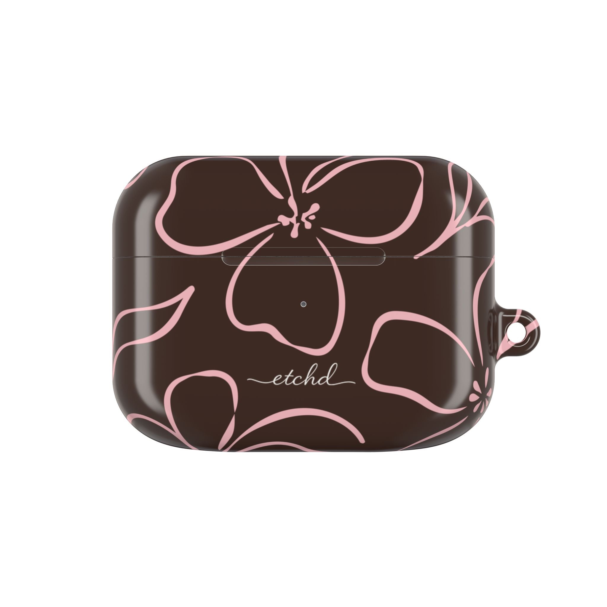 Espresso & Blush Floral AirPod Case by etchd