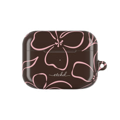 Espresso & Blush Floral AirPod Case by etchd