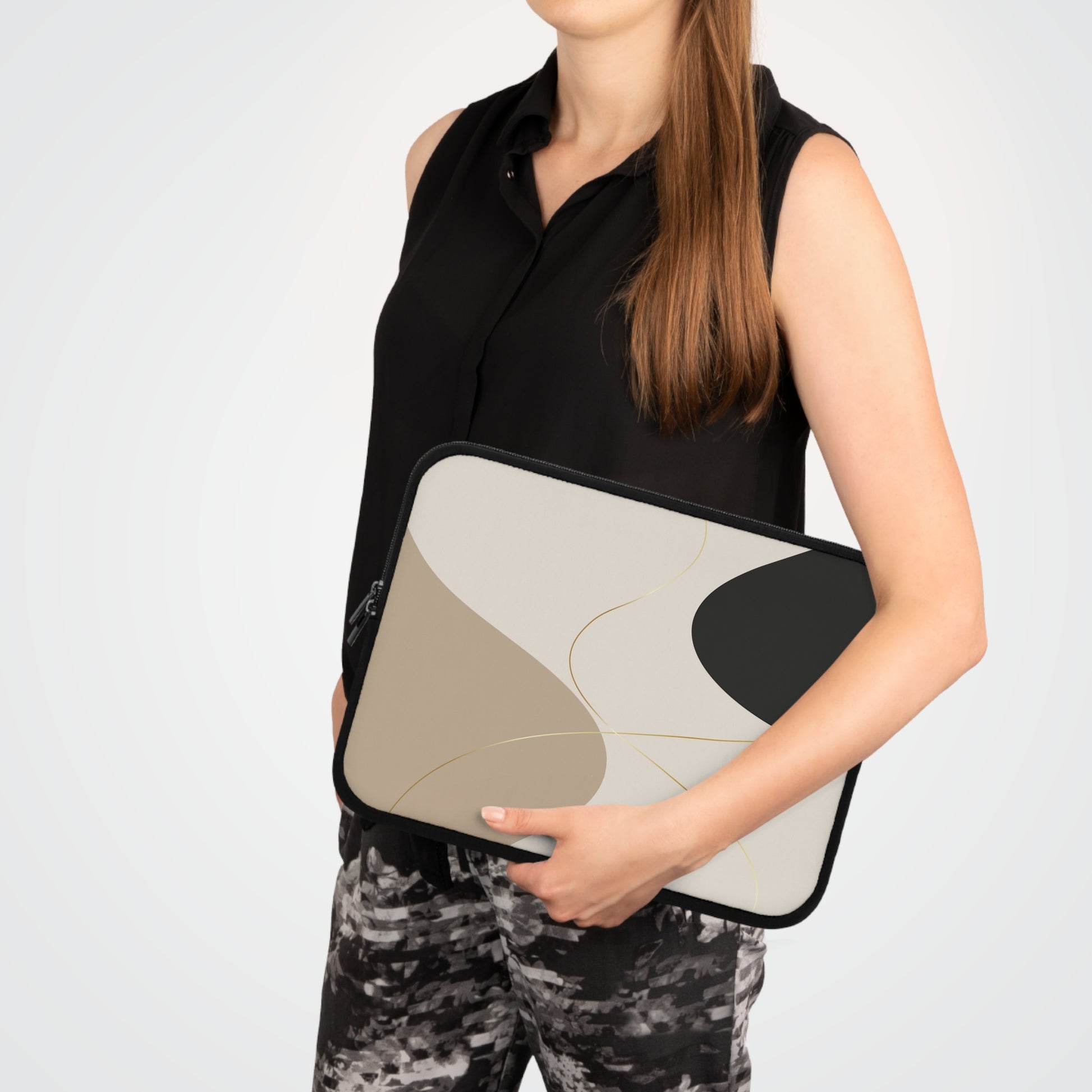 Neutral Curves Laptop Sleeve by etchd, view 6