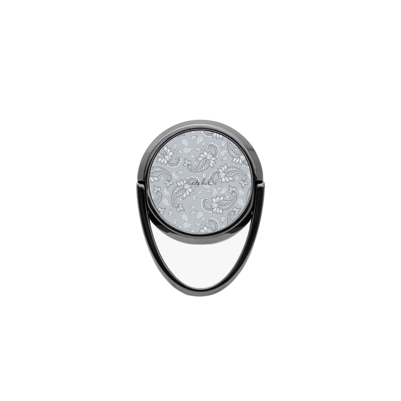 Dusty Blue Paisley Phone Ring Holder-zoom-