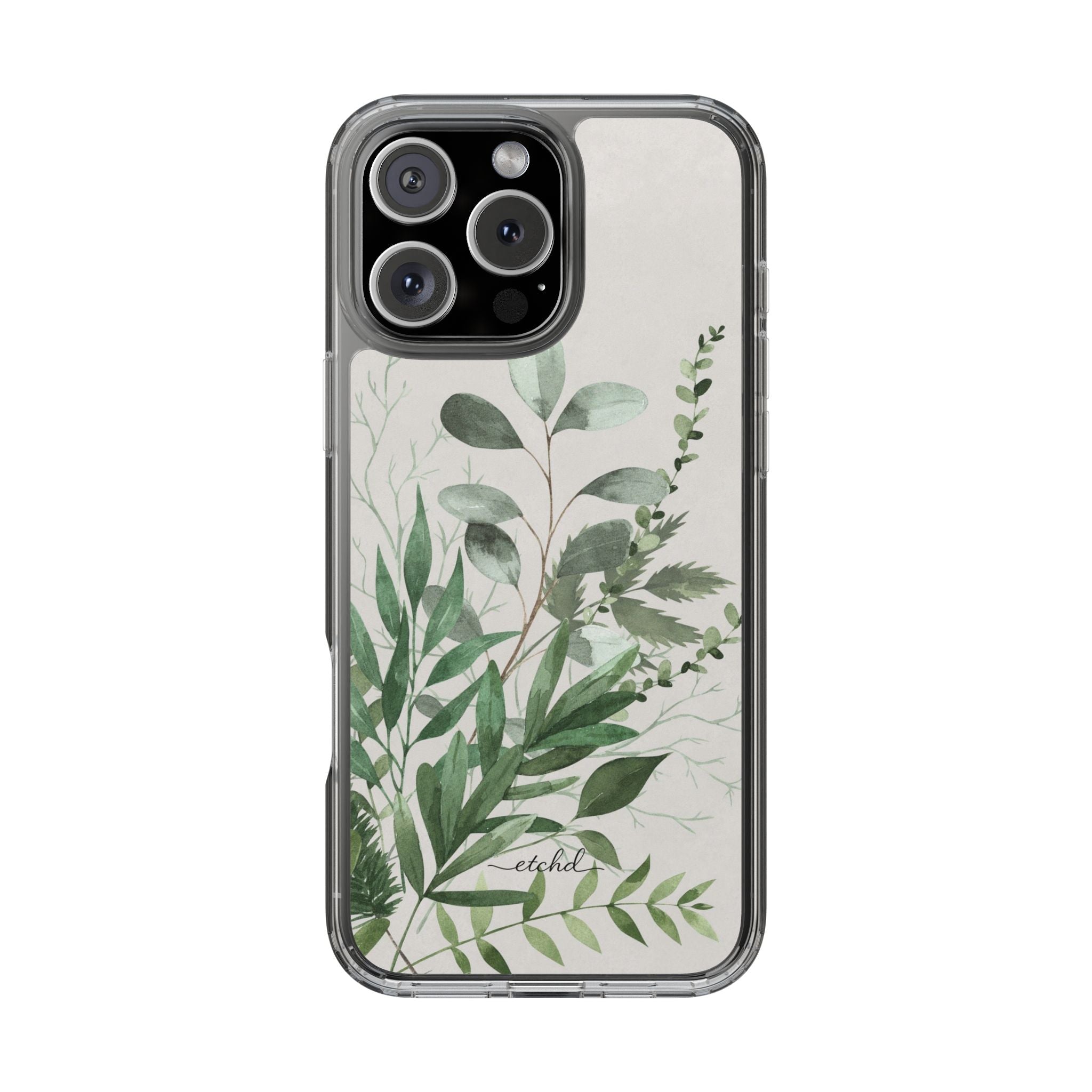 Botanical Leaf Clear Phone Case by etchd