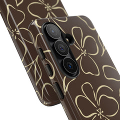 Butter & Brown Floral Phone Case by etchd, view 209