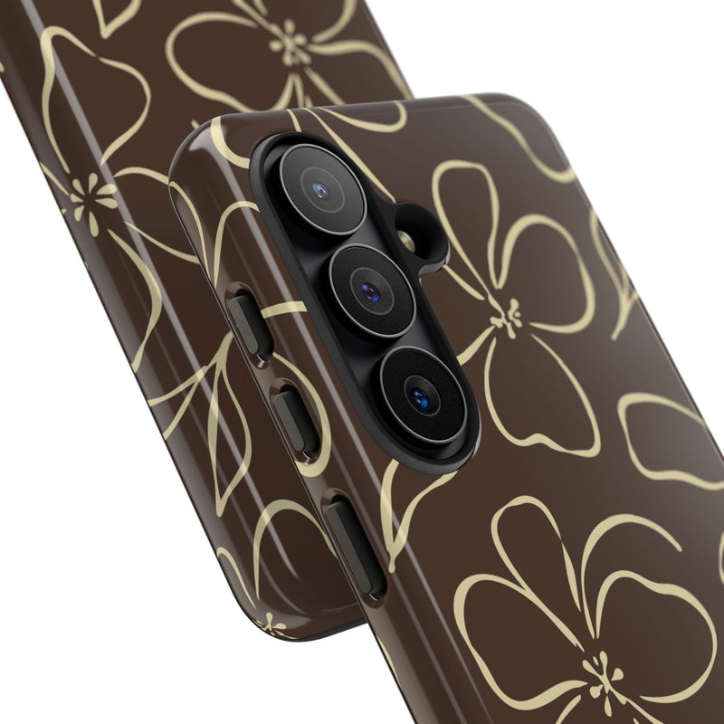 Butter & Brown Floral Phone Case by etchd, view 209