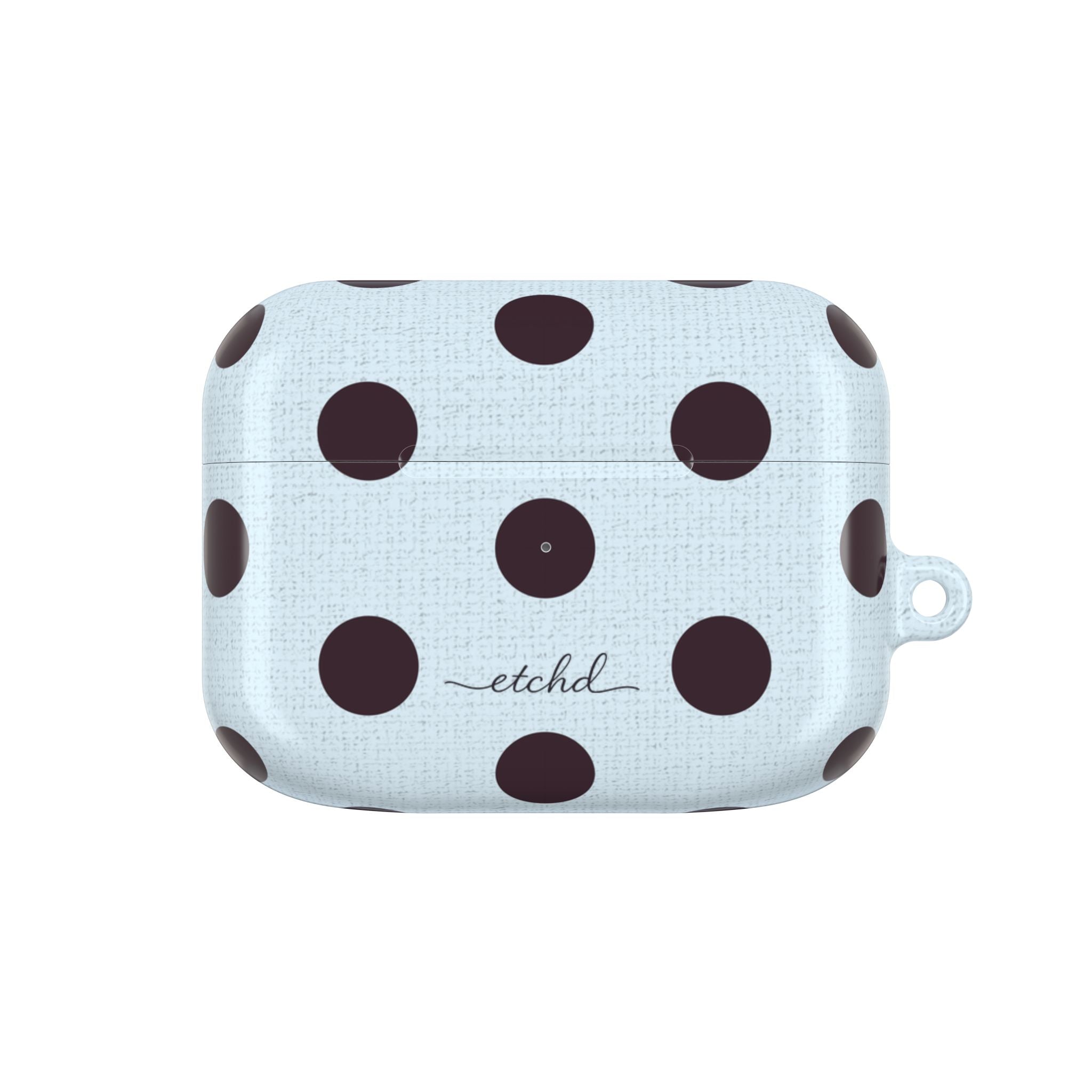 Plum & Blue Polka Dot AirPod Case by etchd