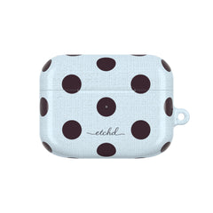 Plum & Blue Polka Dot AirPod Case by etchd