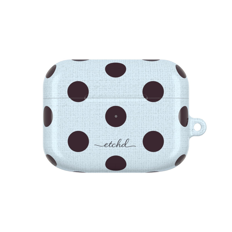 Plum & Blue Polka Dot AirPod Case by etchd