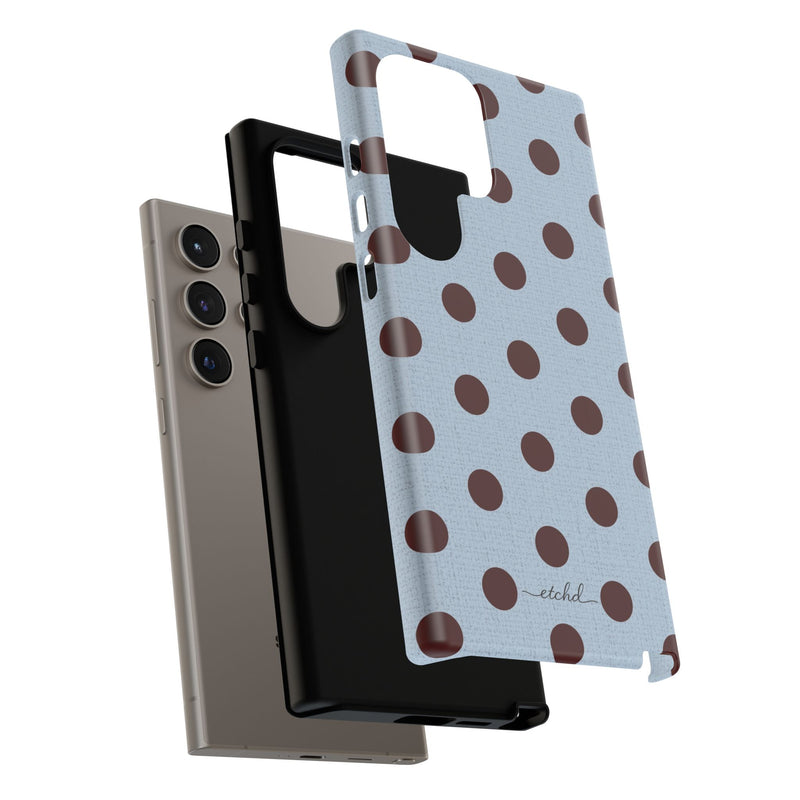 Blue & Cherry Polka Dot Phone Case-zoom-