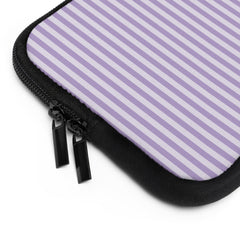 Lilac & Cream Striped Laptop Sleeve by etchd, view 12