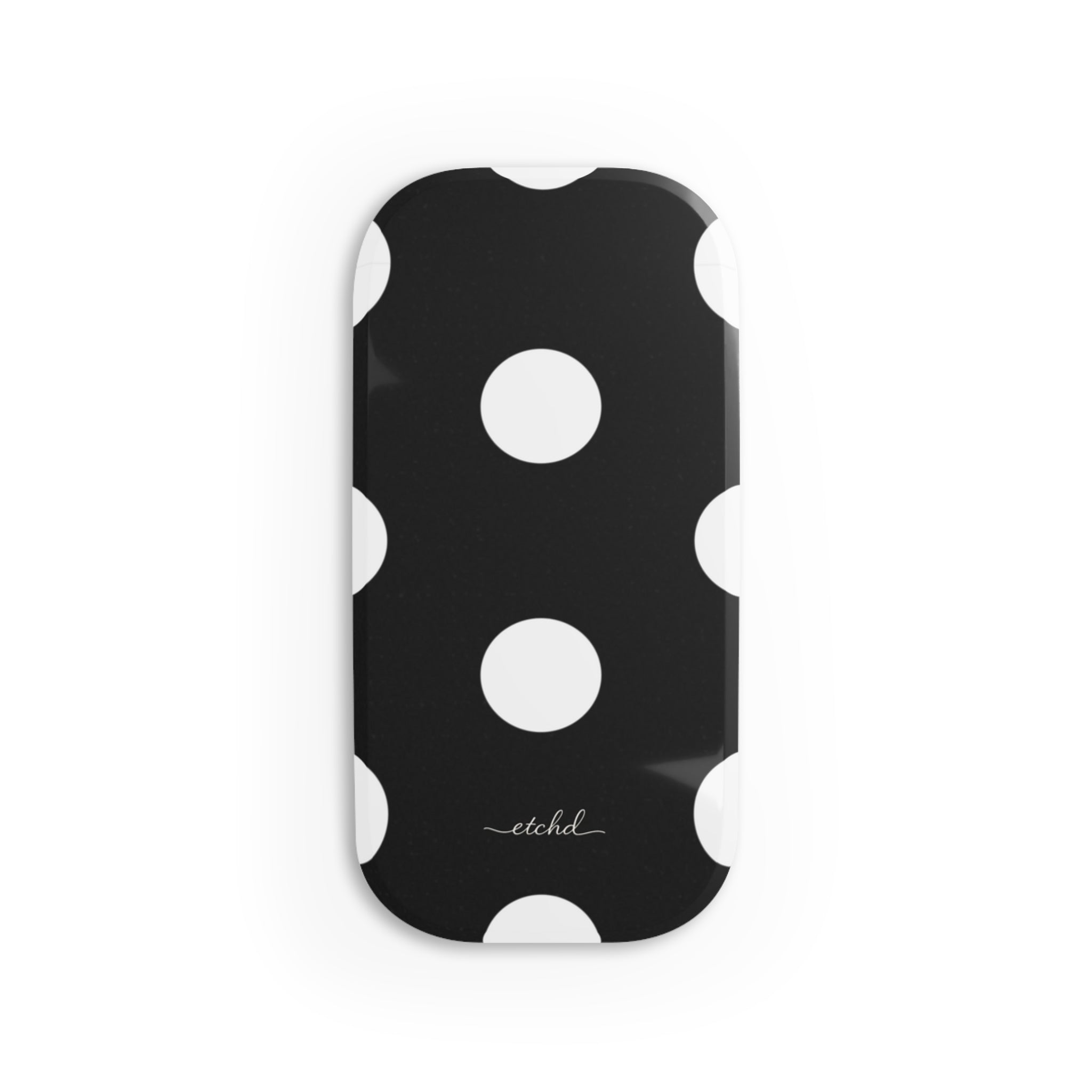 White & Black Polka Dot Anneau de maintien clipsable par etchd