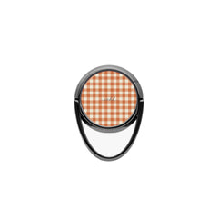 Terracotta & Cream Gingham Phone Ring Holder by etchd, view 4