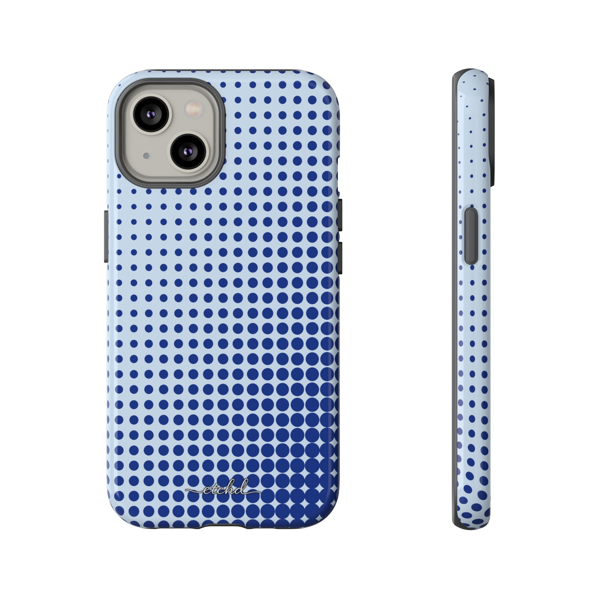 Cobalt Halftone Coque Téléphone