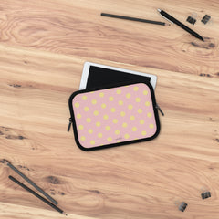 Butter And Pink Polka Dot Laptop Sleeve by etchd, view 14