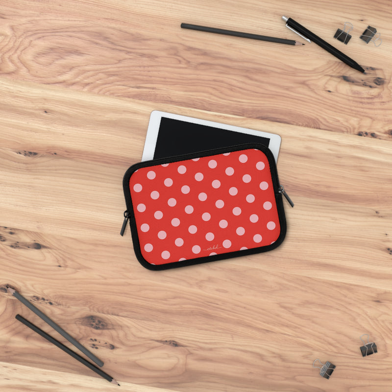 Blush & Poppy Polka Dot Laptop Sleeve by etchd, view 14