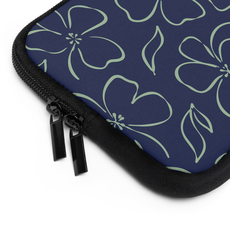 Navy & Sage Floral Laptop Sleeve by etchd, view 12