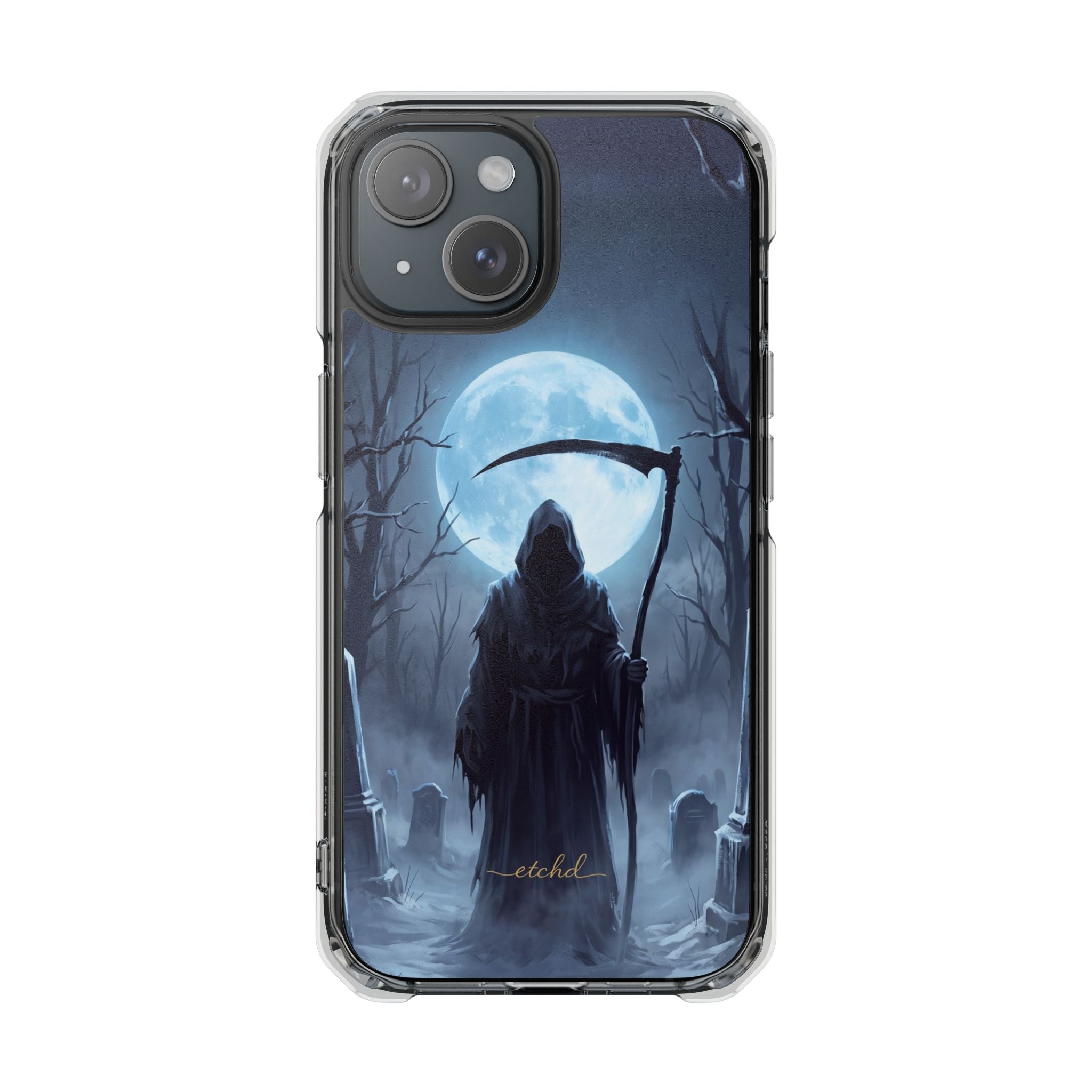 The Reaper Clear Magnetic Phone Case by etchd, view 2