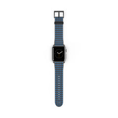 Cerulean & Espresso Gingham Cinturino per smartwatch di etchd