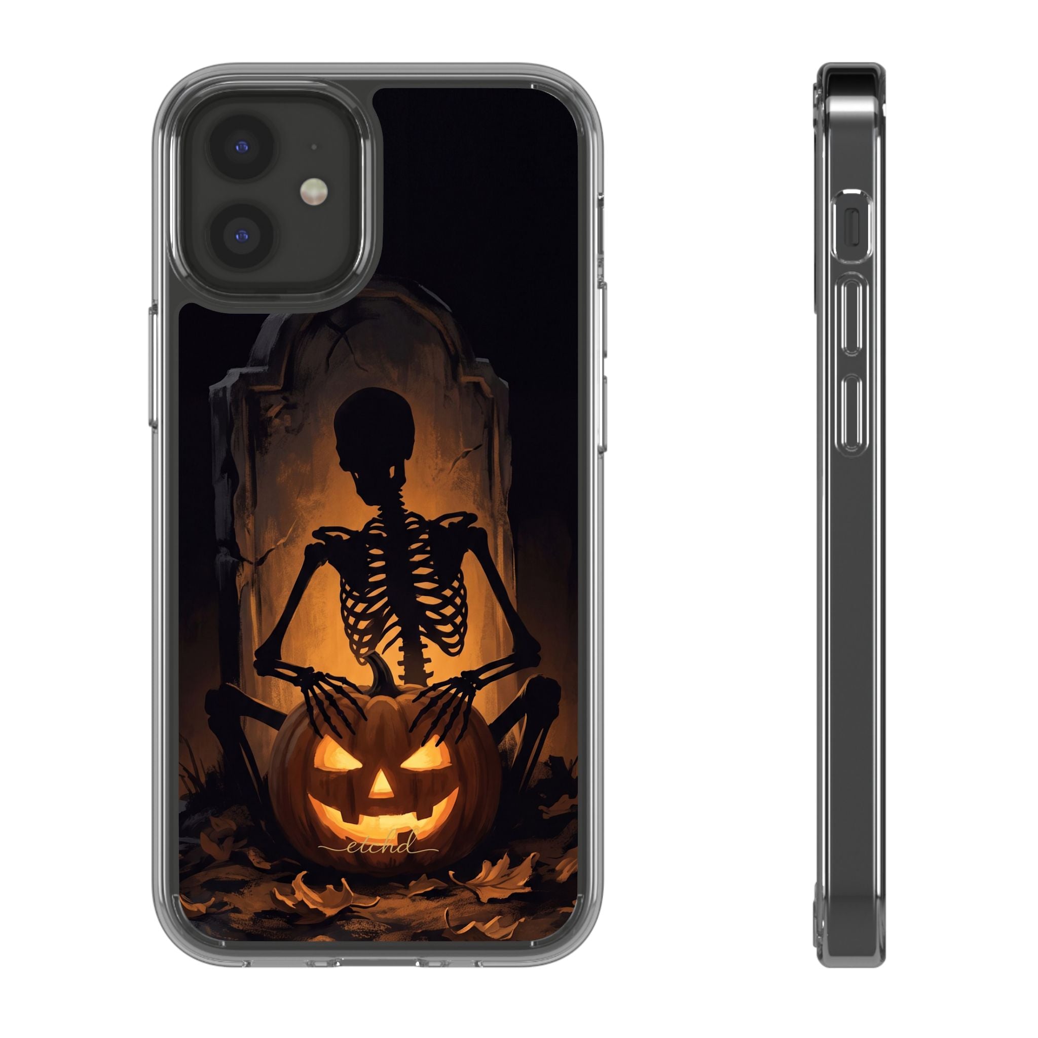 Bone Harvest Clear Phone Case by etchd, view 2