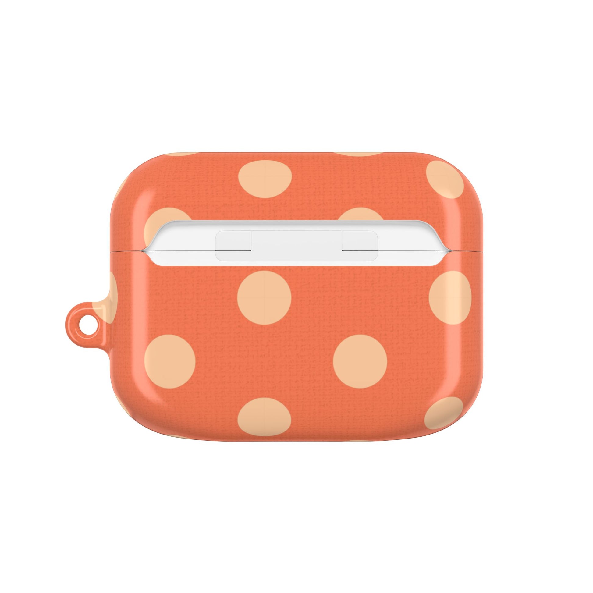 Peach & Coral Polka Dot AirPod Case by etchd, view 7