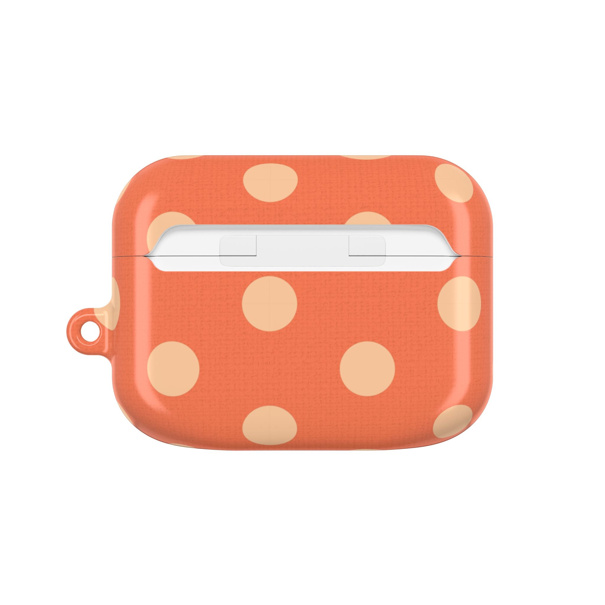 Peach & Coral Polka Dot AirPod Case by etchd, view 7