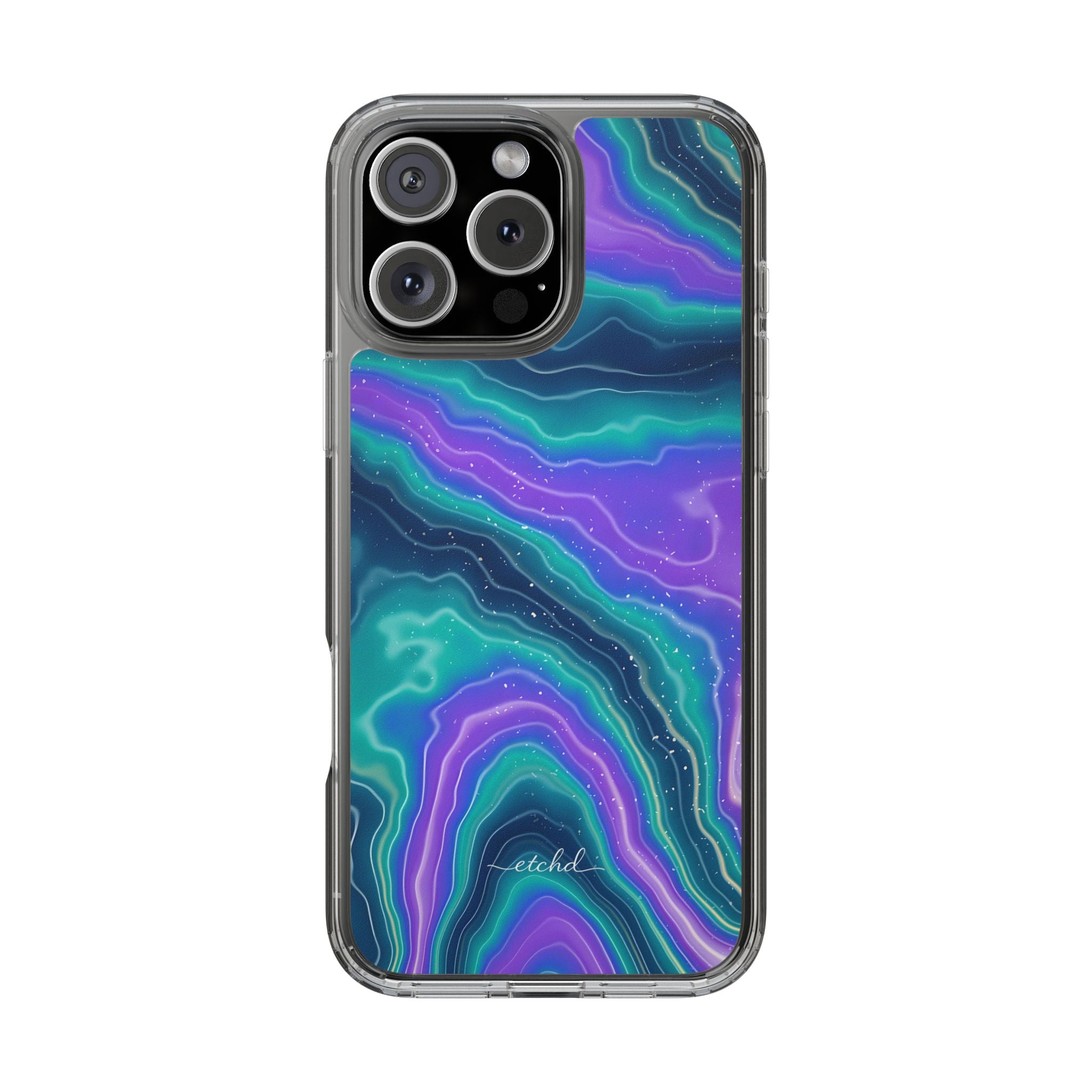 Peacock Ink Clear Phone Case by etchd