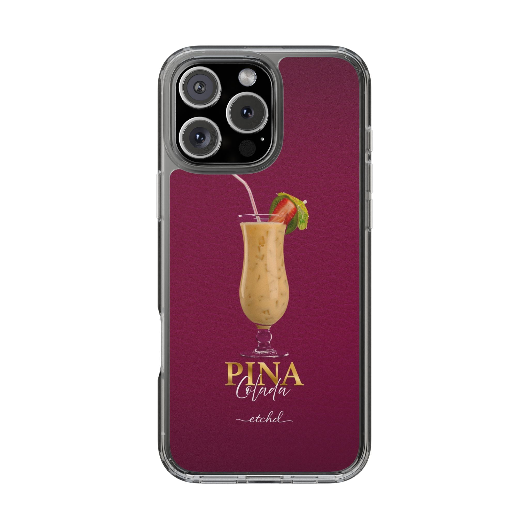 Pina Colada Clear Phone Case by etchd