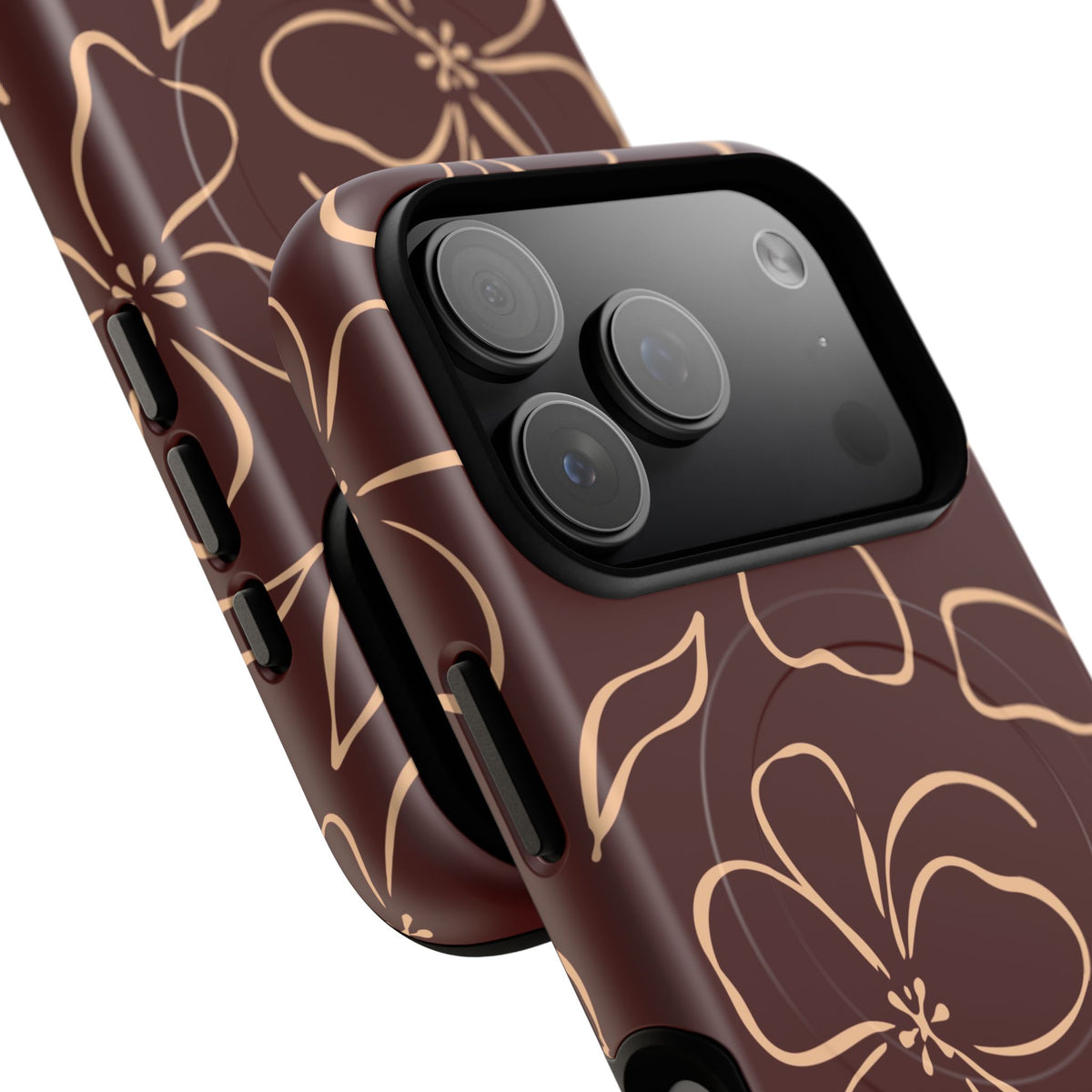 Cherry & Peach Floral Magnetic Phone Case by etchd, view 100