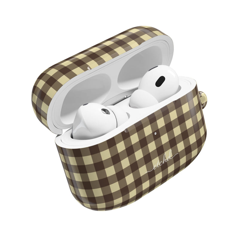 Butter & Brown Gingham AirPod Case by etchd, view 9