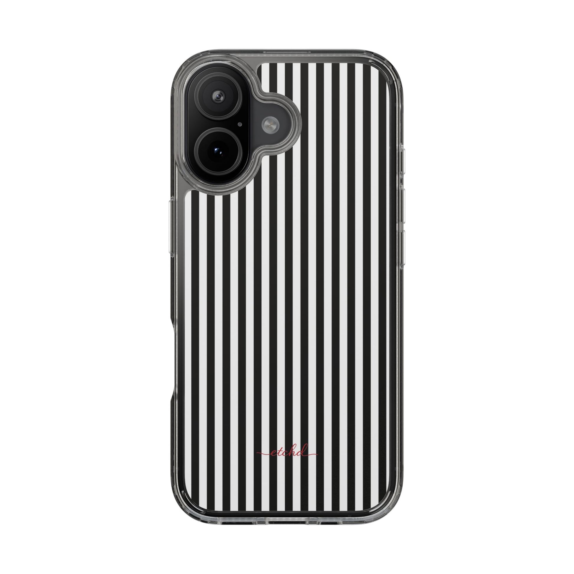 Black & White Striped Clear Phone Case by etchd, view 35