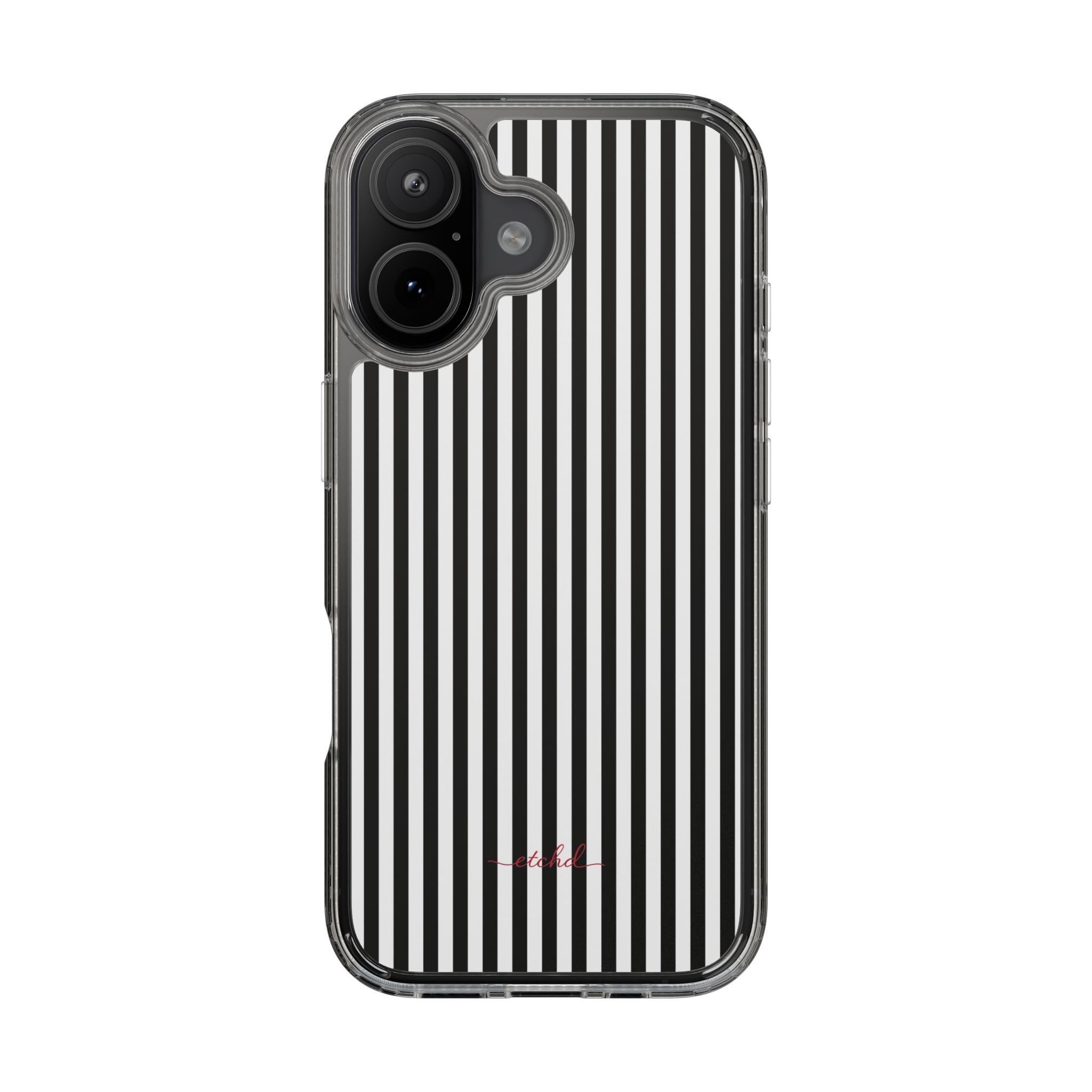Black & White Striped Clear Phone Case by etchd, view 35