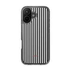 Black & White Striped Clear Phone Case by etchd, view 35