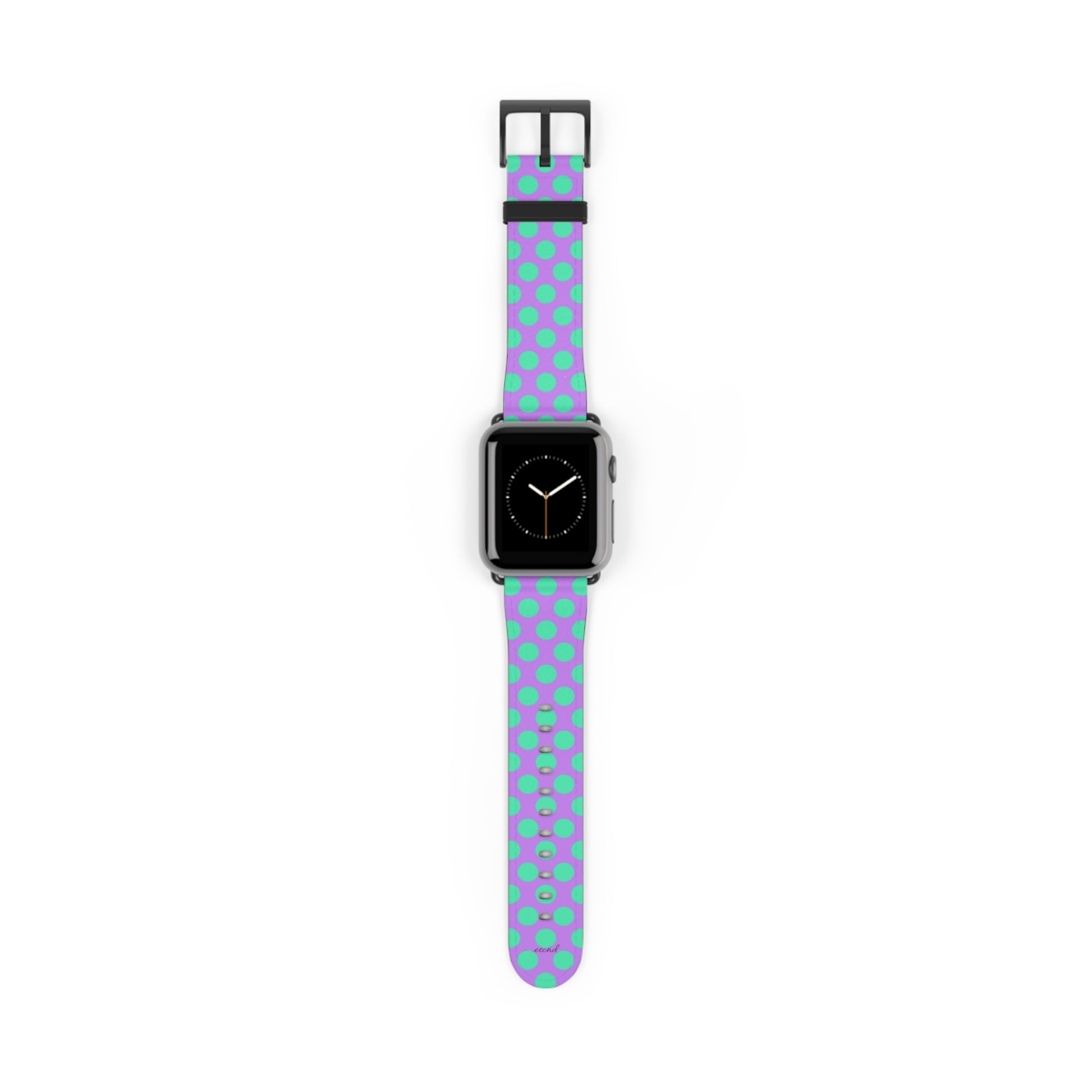 Hypermint And Lilac Polka Dot Smartwatch Strap by etchd