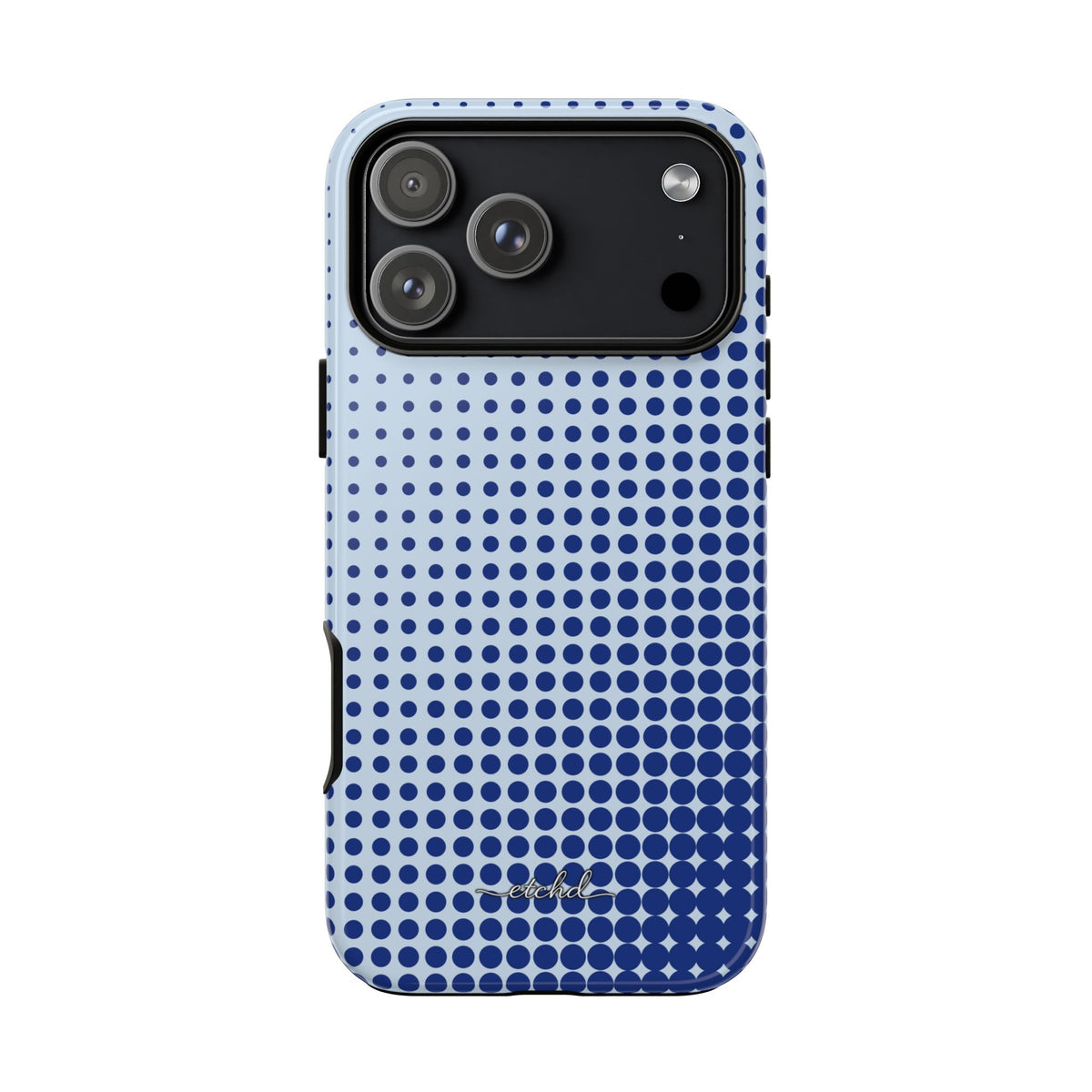 Cobalt Halftone Phone Case by etchd, view 59