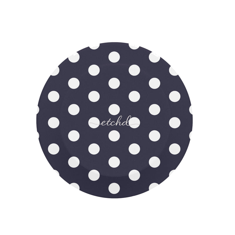 White And Navy Polka Dot Handy-Halterung mit Ständer-zoom-